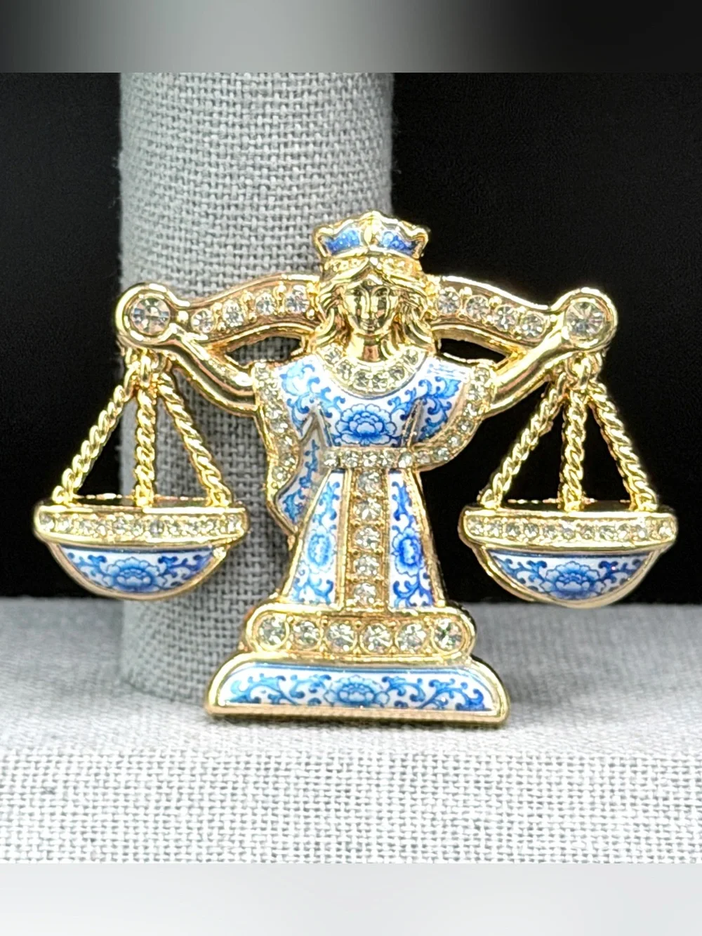 Libra Zodiac Brooch
